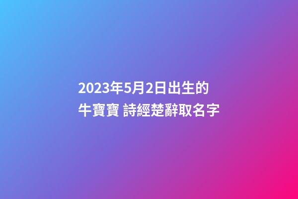 2023年5月2日出生的牛寶寶 詩經楚辭取名字